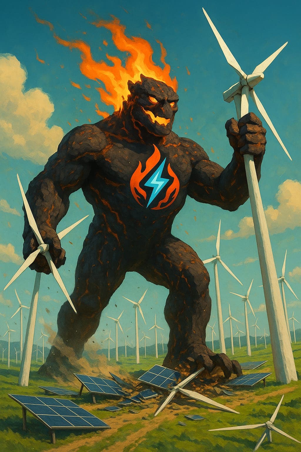 CoreVolt magma giant among wind turbines