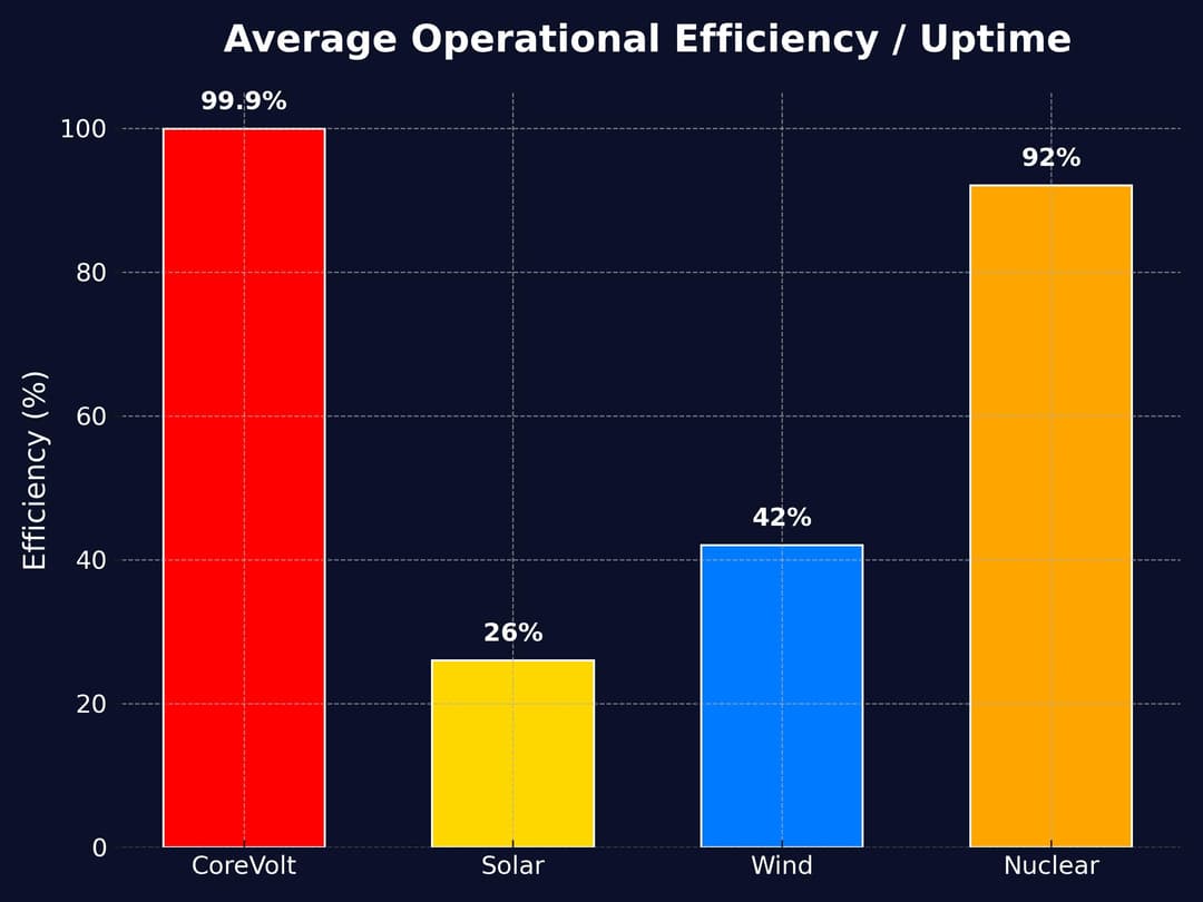 Efficiency and uptime graph